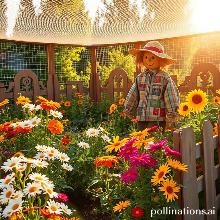 how to keep chickens out of flower beds